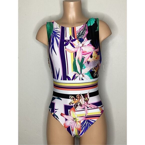 NEW. Trina Turk floral swimsuit. Size 6. Retails $169 NWOT - Picture 3 of 10